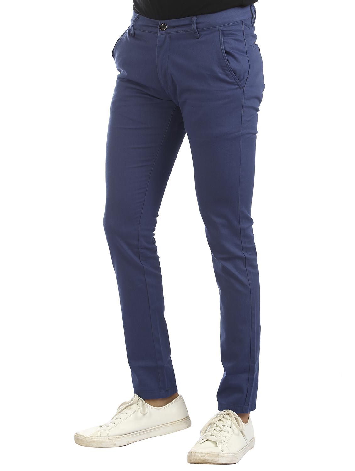 blue cotton chinos trouser - 15315880 - Zoom Image - 2