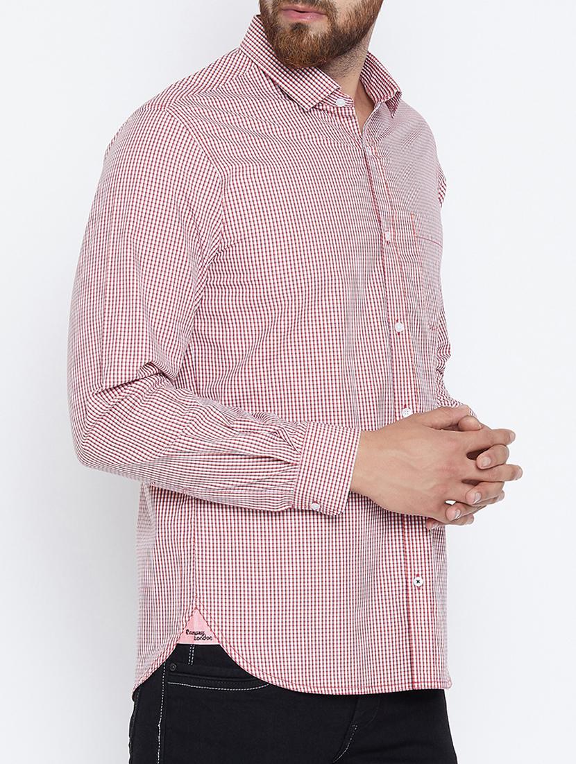 red cotton casual shirt - 15316033 - Zoom Image - 2
