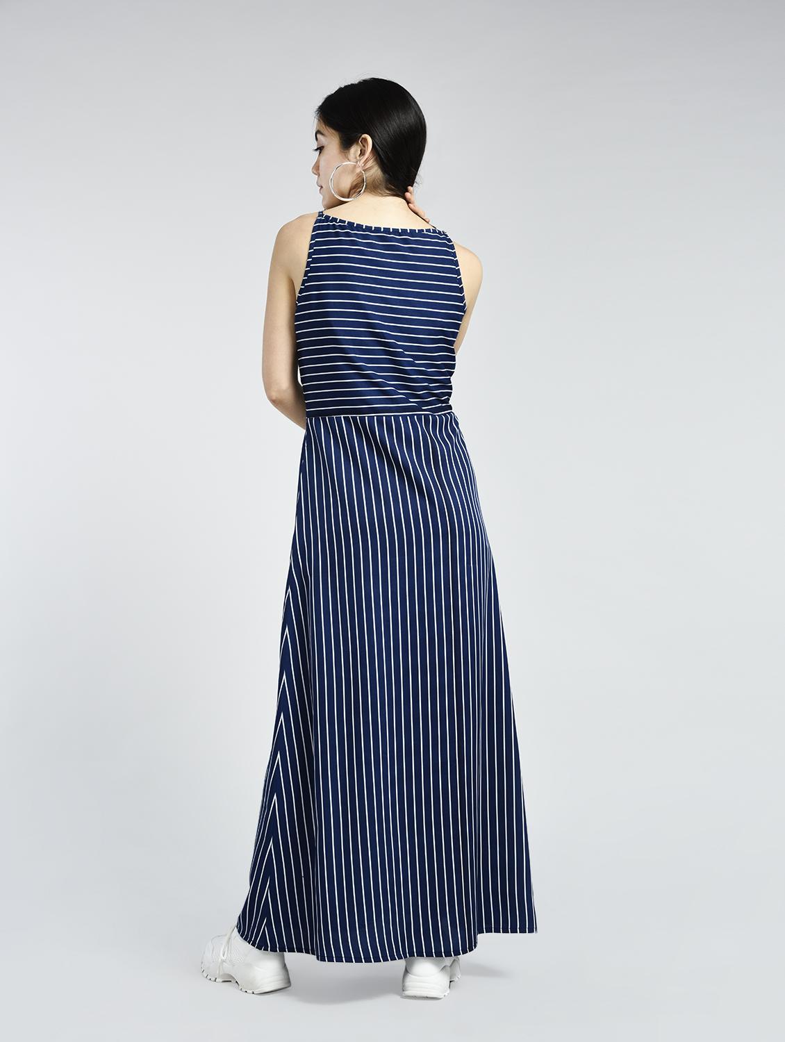 striped cami neck sleeveless maxi dress - 15316367 - Zoom Image - 2