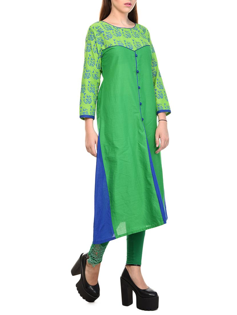 a-line printed kurta - 15316425 - Zoom Image - 2