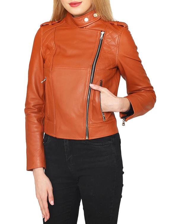 brown leatherette jacket - 15318014 - Zoom Image - 2