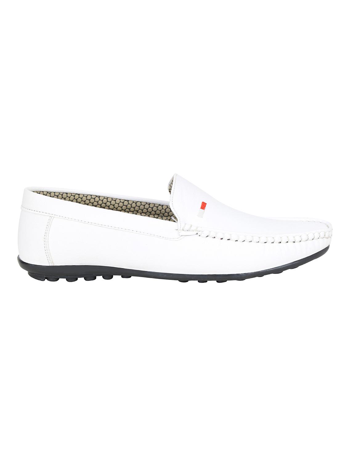 white leatherette slip on loafer - 15318845 - Zoom Image - 2