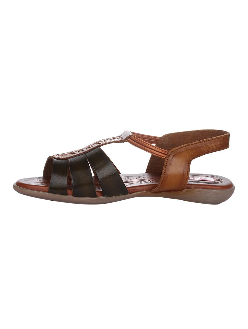 green leather back strap sandal - 15318864 - Zoom Image - 2