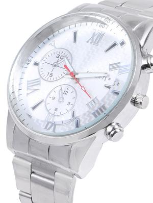 skylofts analog silver dial stainless steel watch - 15319455 - Standard Image - 2