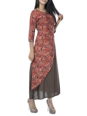 Printed a-line kurta - 15320693 - Standard Image - 2