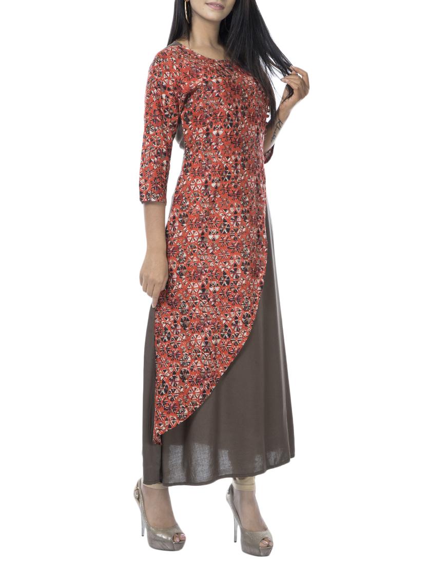 Printed a-line kurta - 15320693 - Zoom Image - 2