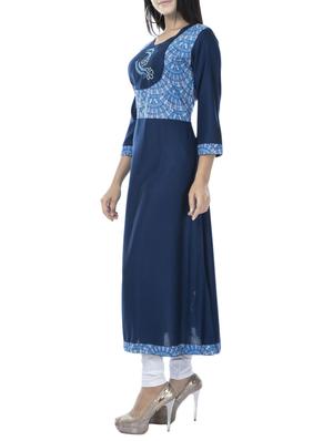 Printed a-line kurta - 15320695 - Standard Image - 2