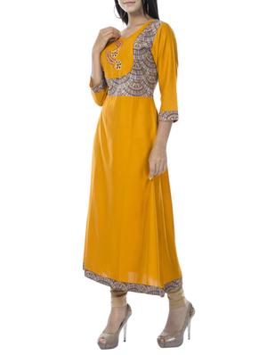 Printed a-line kurta - 15320696 - Standard Image - 2