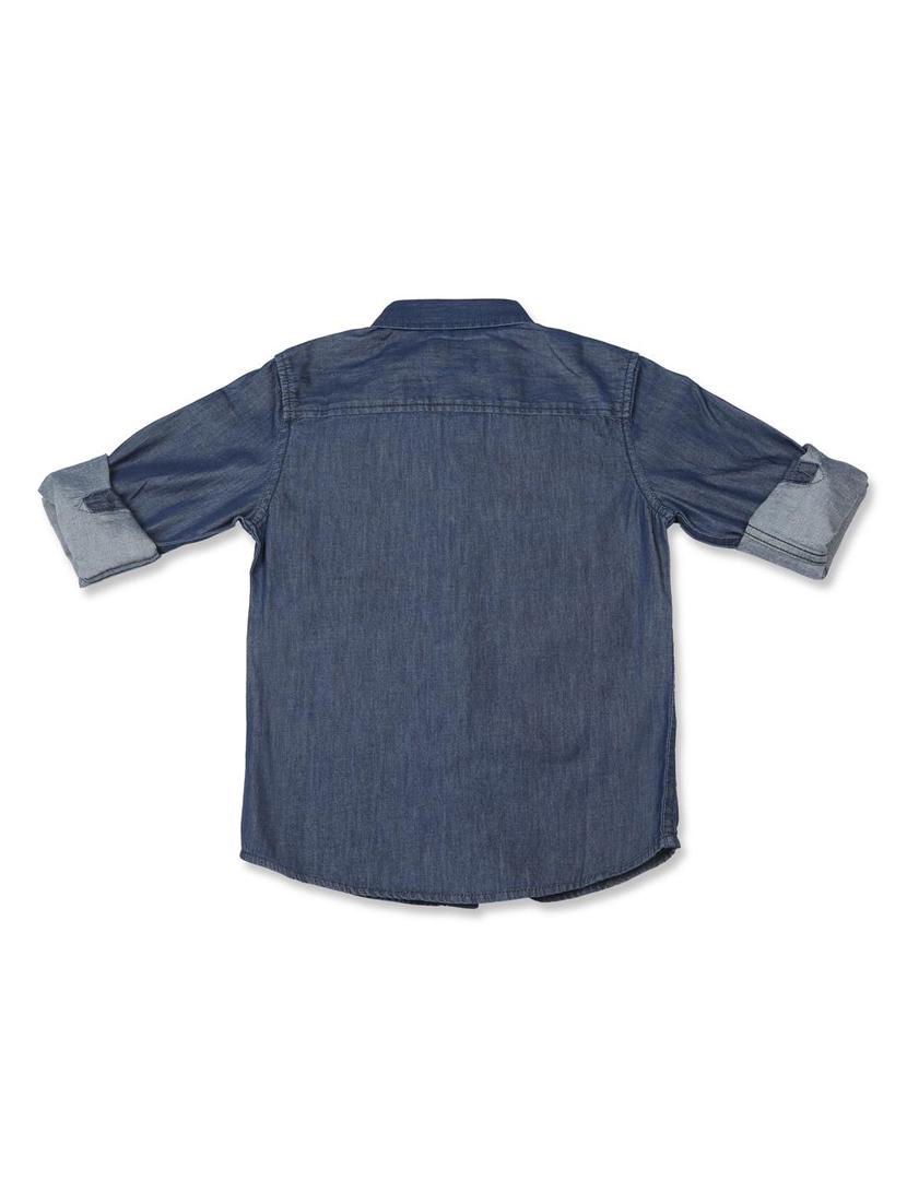 navy blue cotton shirt - 15321206 - Zoom Image - 2
