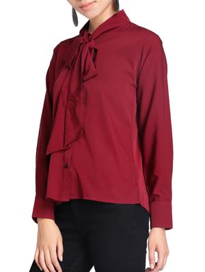 tie-up neck button up top - 15321244 - Standard Image - 2