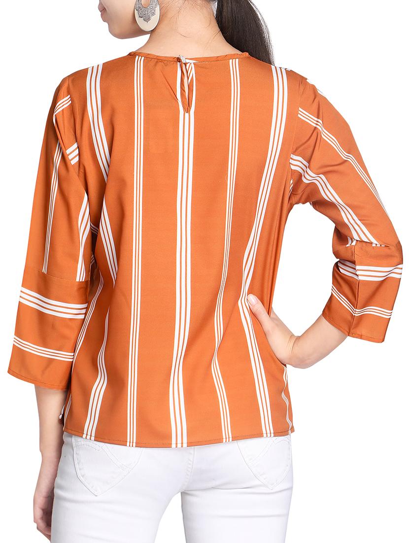 keyhole back striped top - 15321246 - Zoom Image - 2