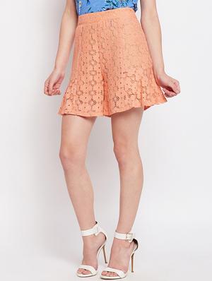 high-rised lace skorts - 15321532 - Standard Image - 2