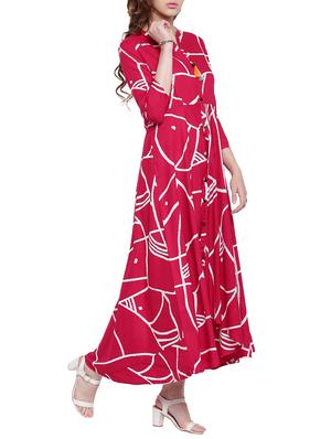 flared abstract print kurta - 15323096 - Standard Image - 2