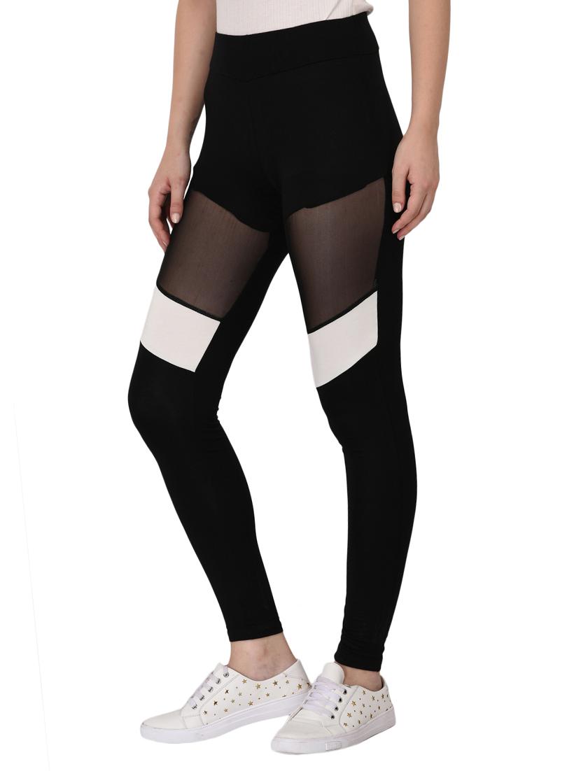 sheer panel high rise track pant - 15324050 - Zoom Image - 2