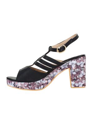 black pu ankle strap sandals - 15326249 - Standard Image - 2