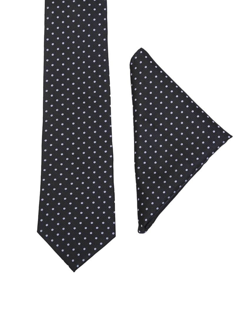 blue tie with belt and pocket square - 15326427 - Zoom Image - 2