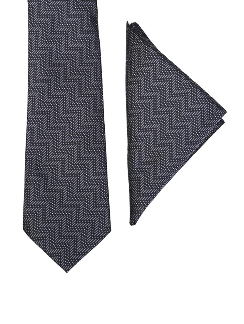 multi colored micro fiber tie with pocket square and belt - 15326433 - Zoom Image - 2
