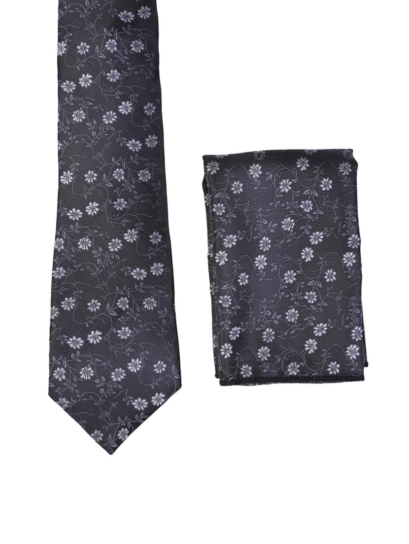 multi colored micro fiber tie with pocket square and belt - 15326437 - Zoom Image - 2