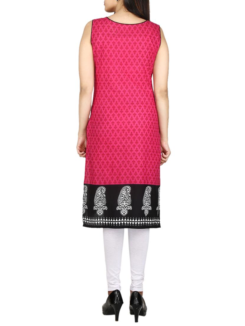 paisley printed straight kurta - 15327105 - Zoom Image - 2