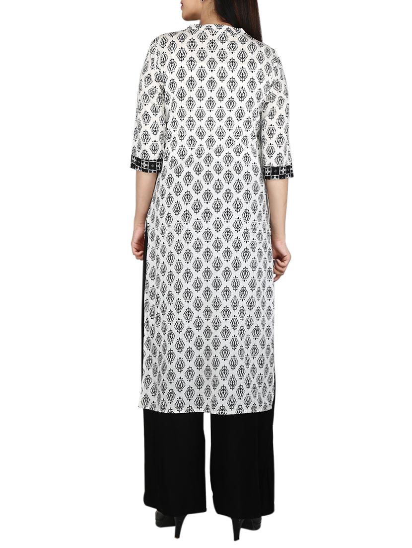 straight printed kurta - 15327206 - Zoom Image - 2