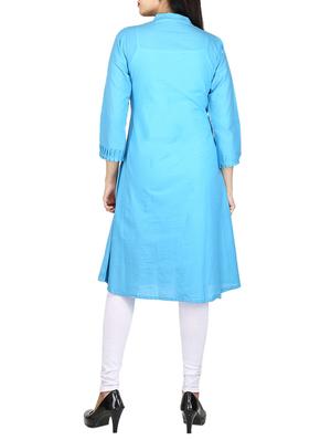 embroidered flared kurta - 15327218 - Standard Image - 2