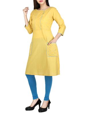 a-line pockets kurta - 15327223 - Standard Image - 2