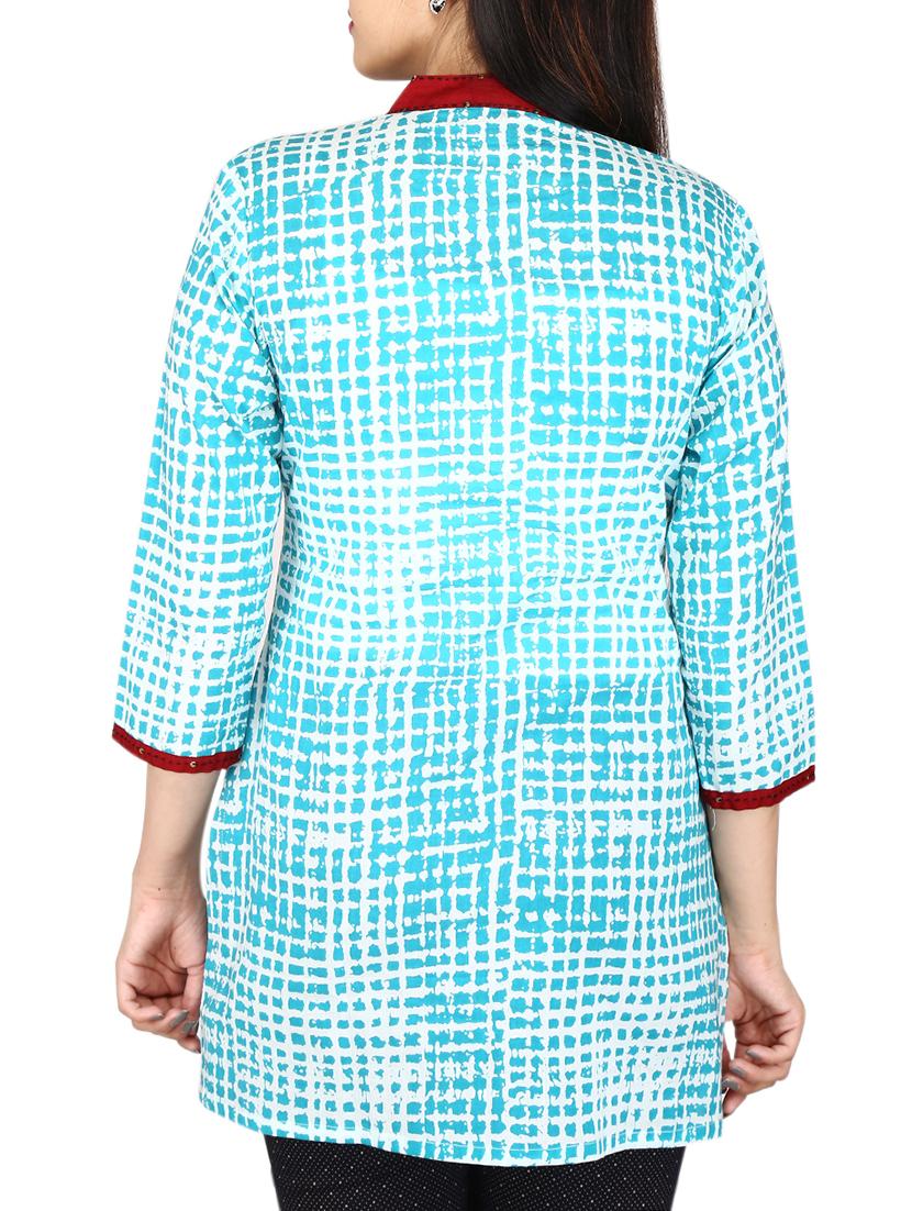 kaantha work printed kurti - 15327225 - Zoom Image - 2