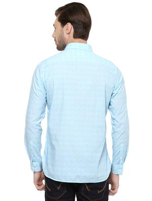 blue cotton casual shirt - 15327245 - Standard Image - 2