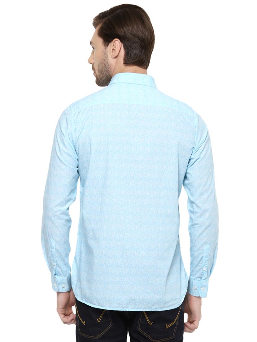 blue cotton casual shirt - 15327245 - Zoom Image - 2