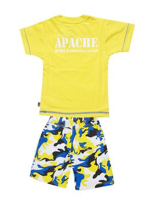 yellow cotton shorts set - 15327929 - Standard Image - 2