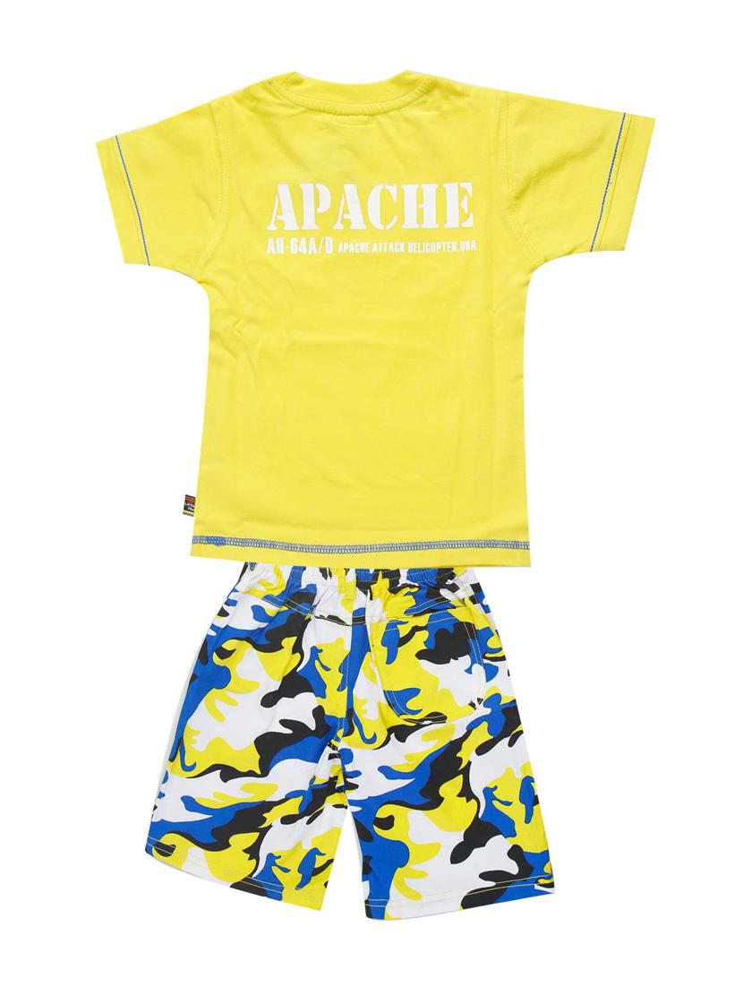 yellow cotton shorts set - 15327929 - Zoom Image - 2