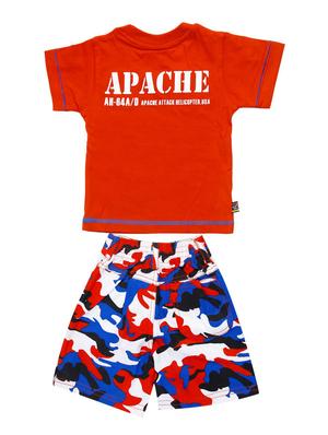 red cotton shorts set - 15327931 - Standard Image - 2