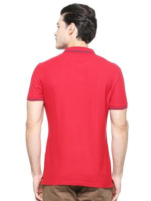 red cotton blend polo t-shirt - 15327971 - Standard Image - 2