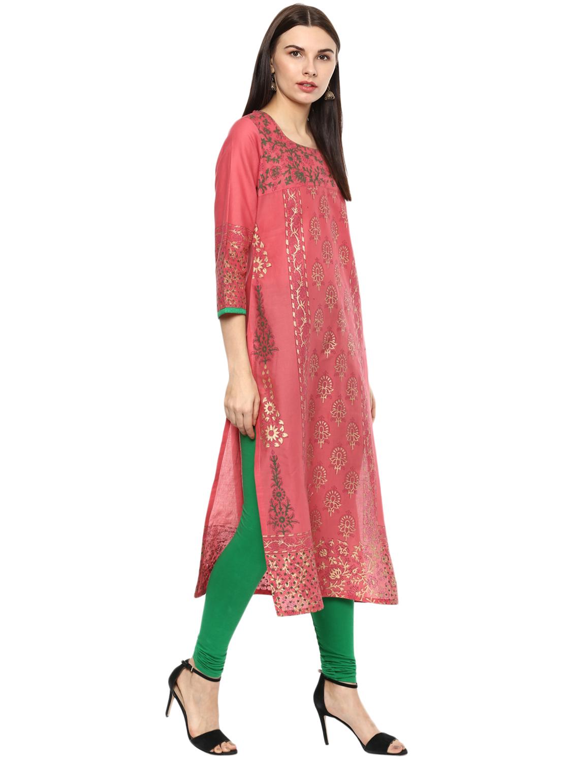 straight block print kurta - 15328388 - Zoom Image - 2