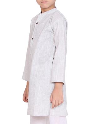 grey cotton kurta set - 15328408 - Standard Image - 2