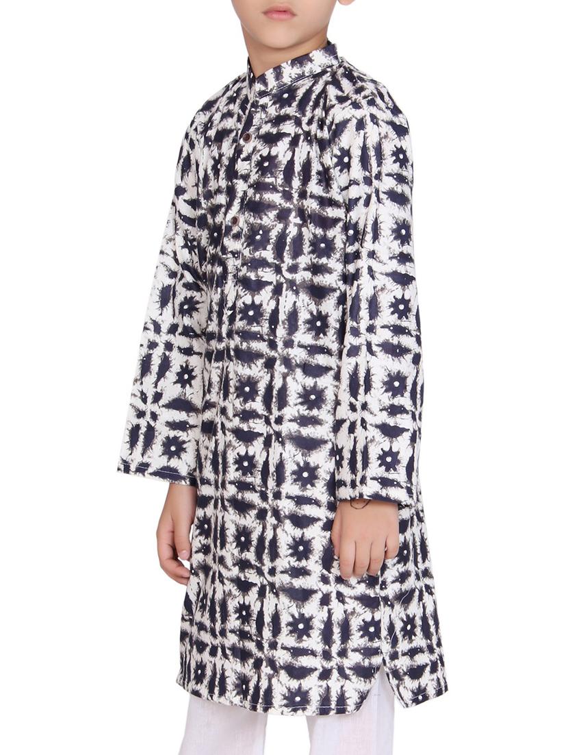 blue cotton kurta set - 15328418 - Zoom Image - 2