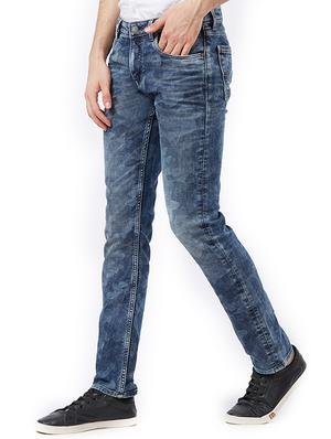 blue cotton washed jeans - 15328581 - Standard Image - 2