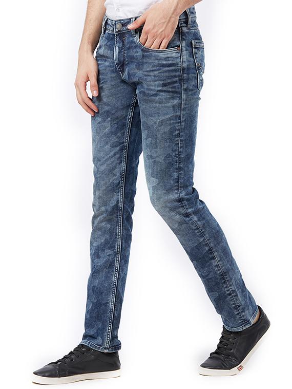 blue cotton washed jeans - 15328581 - Zoom Image - 2