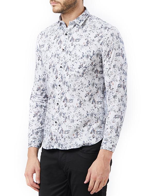white cotton casual shirt - 15328592 - Zoom Image - 2