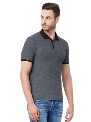 solid black polo t-shirt - 15328606 - Standard Image - 2
