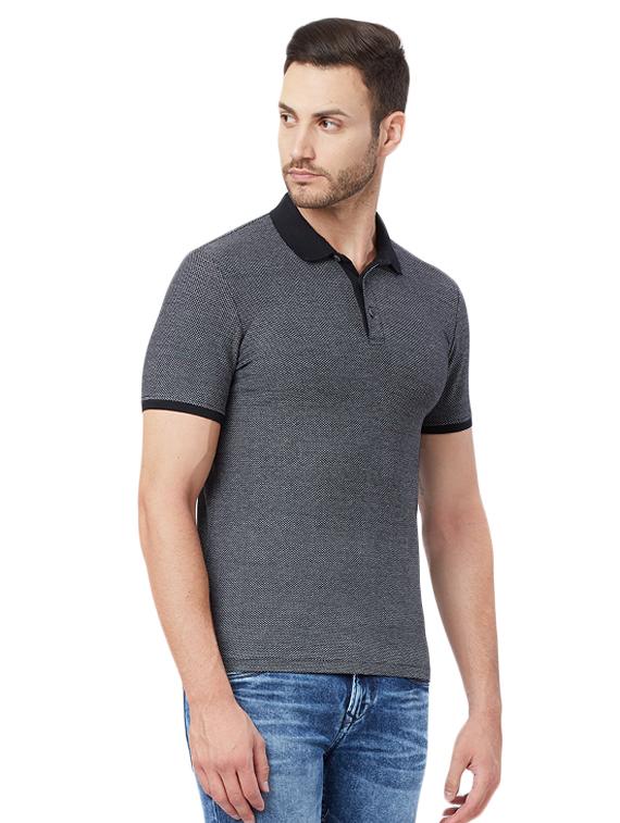 solid black polo t-shirt - 15328606 - Zoom Image - 2