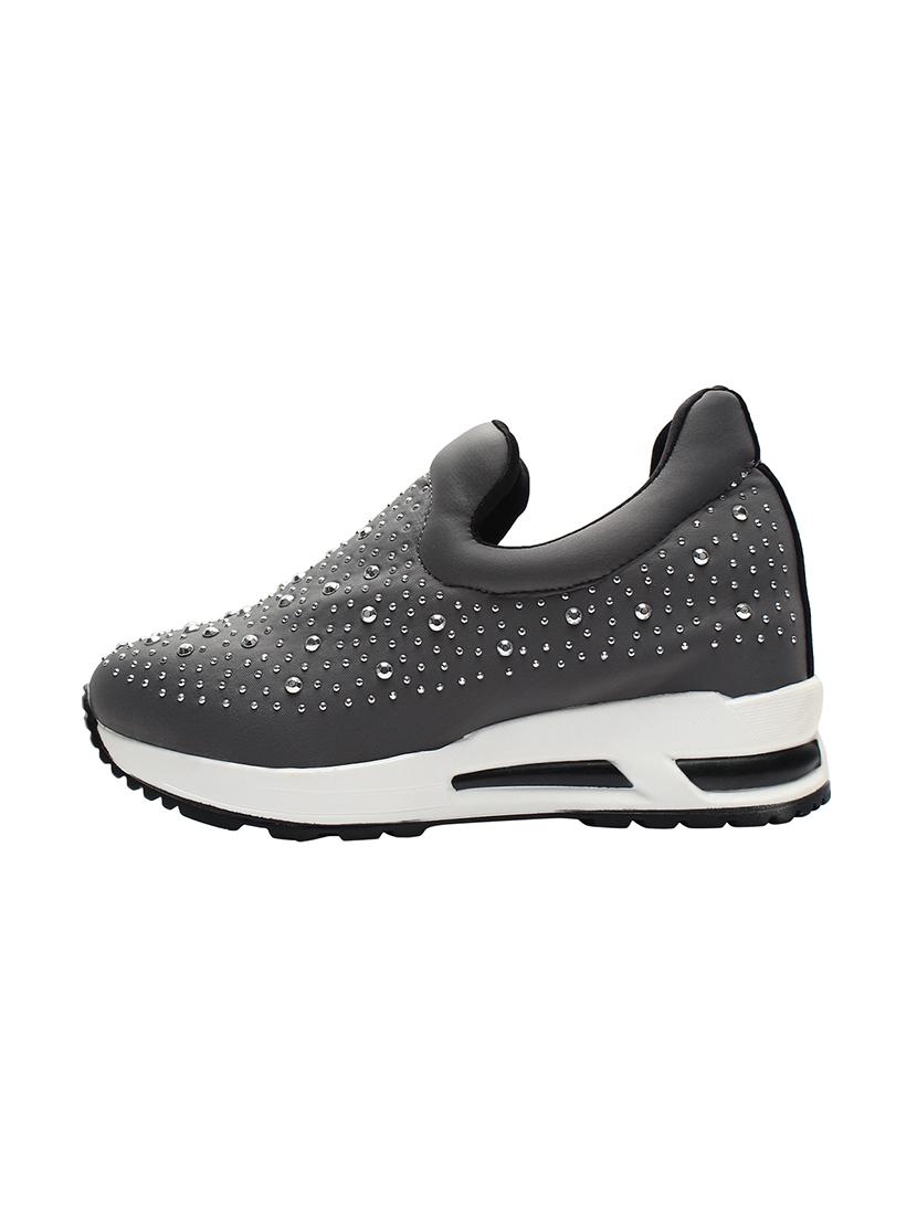 grey suede slip on casual shoes - 15328629 - Zoom Image - 2