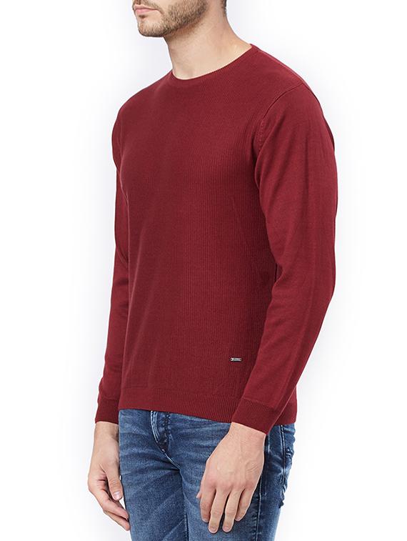 red cotton pullover - 15328655 - Zoom Image - 2