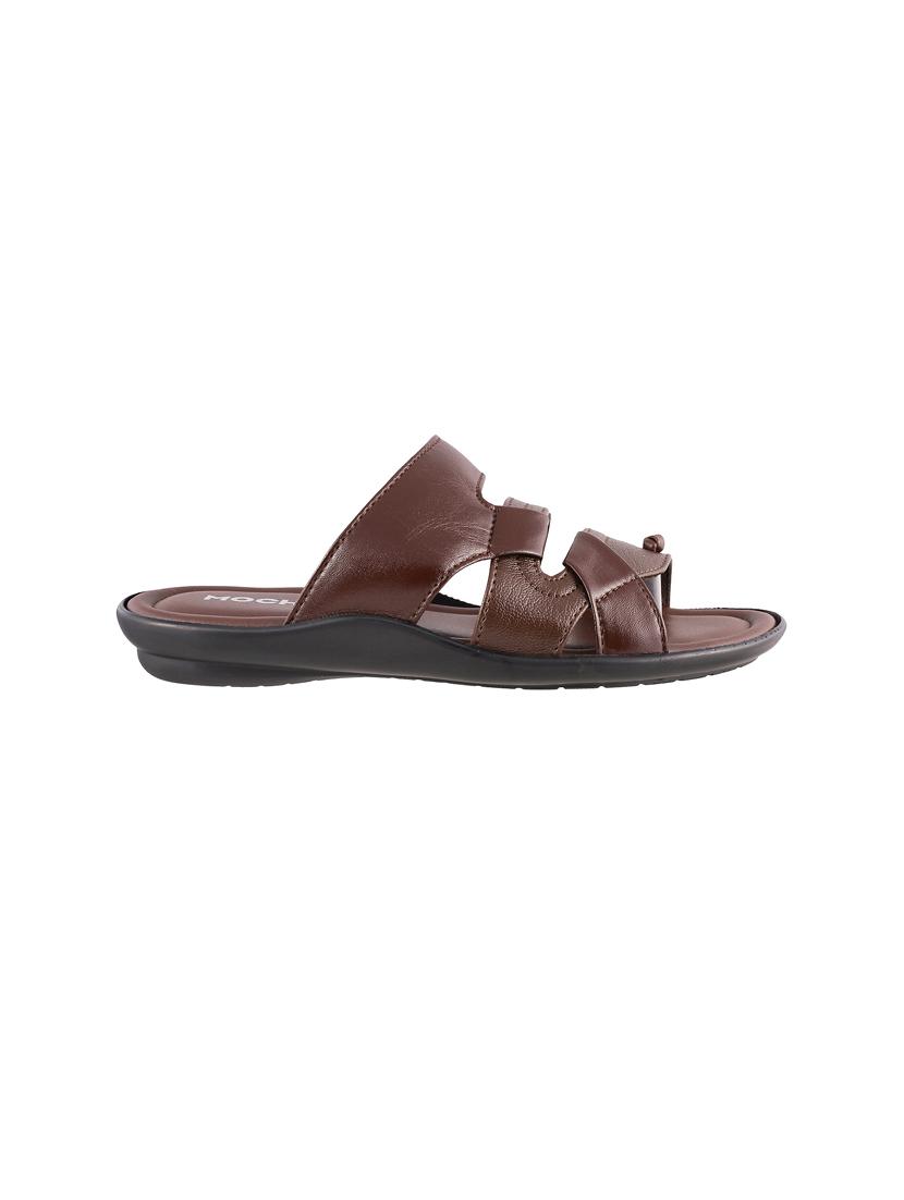 brown Leather slip on slipper - 15330632 - Zoom Image - 2