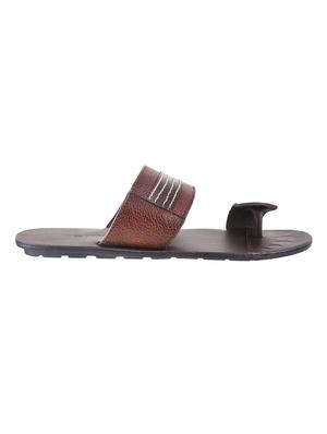 brown Leather slip on slipper - 15330689 - Standard Image - 2