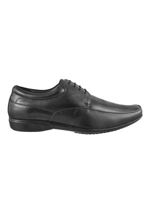 black Leather lace-up derbys - 15330705 - Standard Image - 2