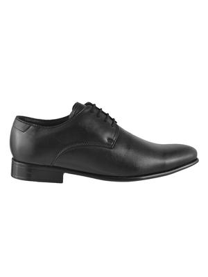 black Leather lace-up derby - 15330706 - Standard Image - 2