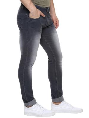grey cotton blend washed jeans - 15333122 - Standard Image - 2