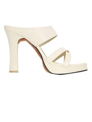 white slip on sandal - 15333960 - Standard Image - 2