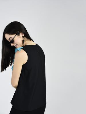 Contrasting ruffle detail top - 15334812 - Standard Image - 2